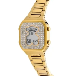 Reloj digital con brazalete de acero IPG dorado y zirconitas D-BEAR^TOUS Online