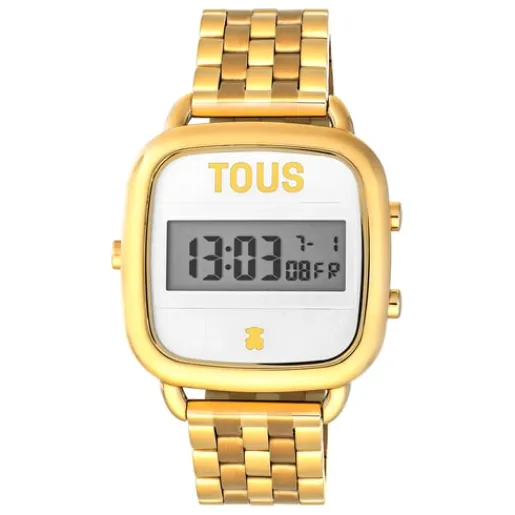 Reloj digital con brazalete de IP dorado D-Logo^TOUS New