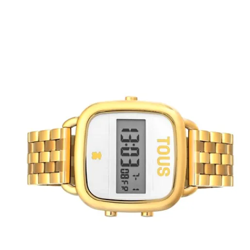 Reloj digital con brazalete de IP dorado D-Logo^TOUS New