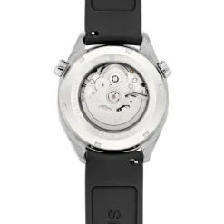Reloj gmt automático con correa de silicona negra, caja de acero y esfera de nácar Now^TOUS Hot