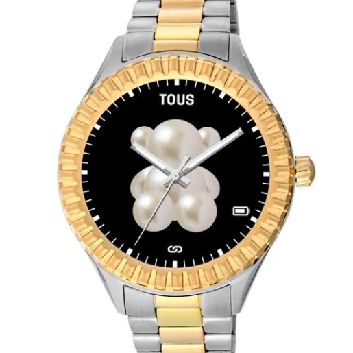 Reloj smartwatch con brazalete de acero y acero IP dorado T-Bear Connect^TOUS Sale