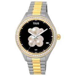 Reloj smartwatch con brazalete de acero, acero IP dorado y zirconias blancas T-Shine Connect^TOUS Discount
