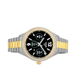 Reloj smartwatch con brazalete de acero, acero IP dorado y zirconias blancas T-Shine Connect^TOUS Discount
