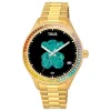 Reloj smartwatch con brazalete de acero IP dorado y zirconias rainbow T-Shine Connect^TOUS Online