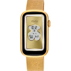Reloj smartwatch con brazalete acero IPG dorado y caja de aluminio en color IPG dorado T-Band Mesh^TOUS Discount
