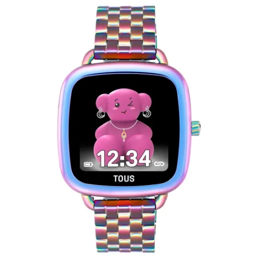 Reloj smartwatch con brazalete de acero IP iridiscente D-Connect^TOUS New