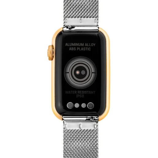Reloj smartwatch con brazalete de acero y caja de aluminio en color IPG dorado T-Band Mesh^TOUS Outlet