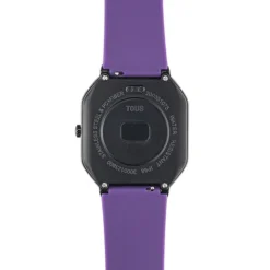 Reloj smartwatch con correa de nylon y correa de silicona lila B-Connect^TOUS Online