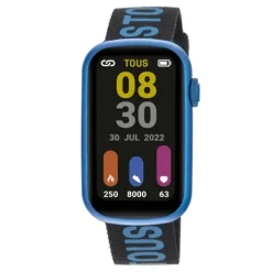 Reloj smartwatch con correa de nylon y correa de silicona azul T-Band^TOUS Sale