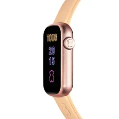 Reloj smartwatch con correa de nylon y correa de silicona rosa palo T-Band^TOUS Best