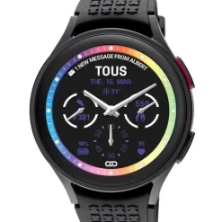 Reloj smartwatch Samsung Galaxy Watch 5 Pro X de Titanio negro con correa de silicona negra^TOUS