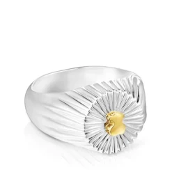 Sello de plata con oso con baño de oro 18 kt sobre plata Virtual Garden^TOUS Online