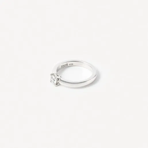 Solitario de oro blanco con diamante ATELIER^TOUS Best