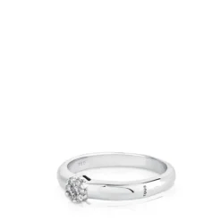 Solitario de oro blanco con diamantes Diamonds^TOUS