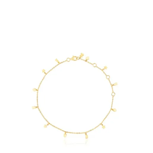 Tobillera con baño de oro 18 kt sobre plata Cool Joy^TOUS Online
