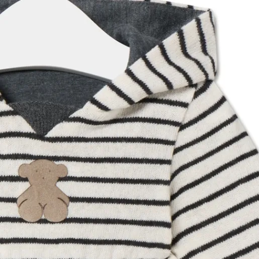 Vestido de niña con capucha Black crudo^TOUS New
